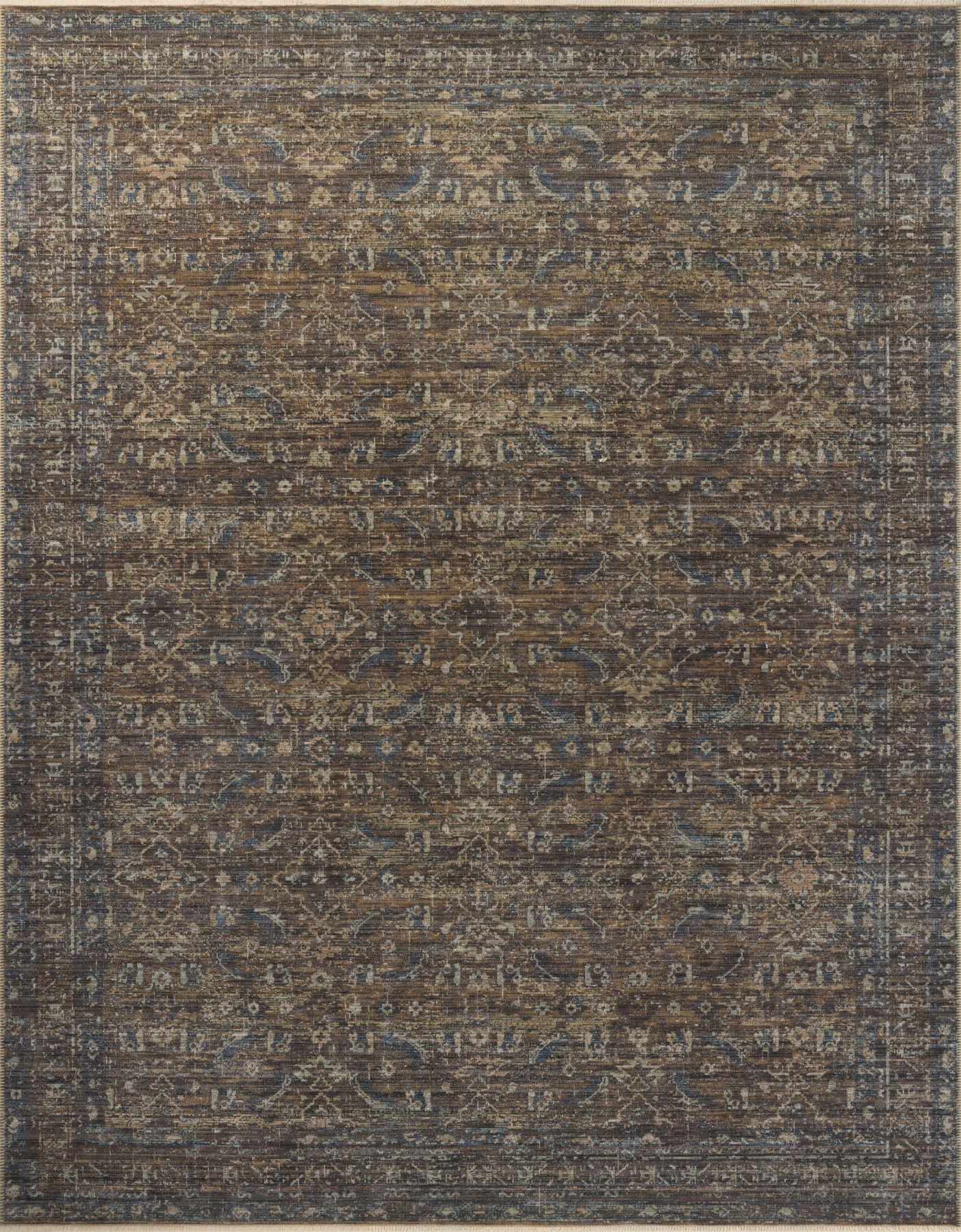 Heritage Lagoon/Tobacco Area Rug 9'W x 12'L