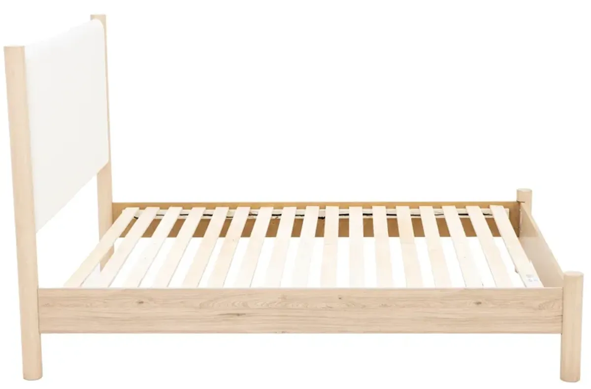 Hudson Queen Upholstered Panel Bed In Og Natural