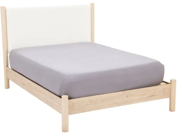 Hudson Queen Upholstered Panel Bed In Og Natural