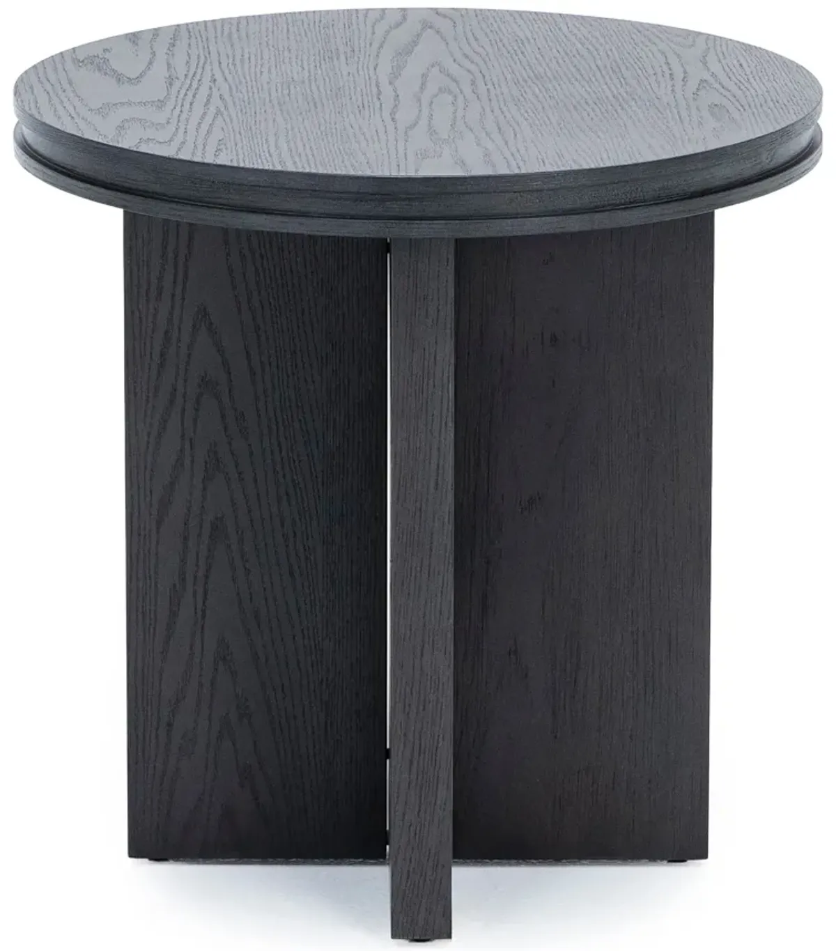 Waterfall Ebony Round End Table
