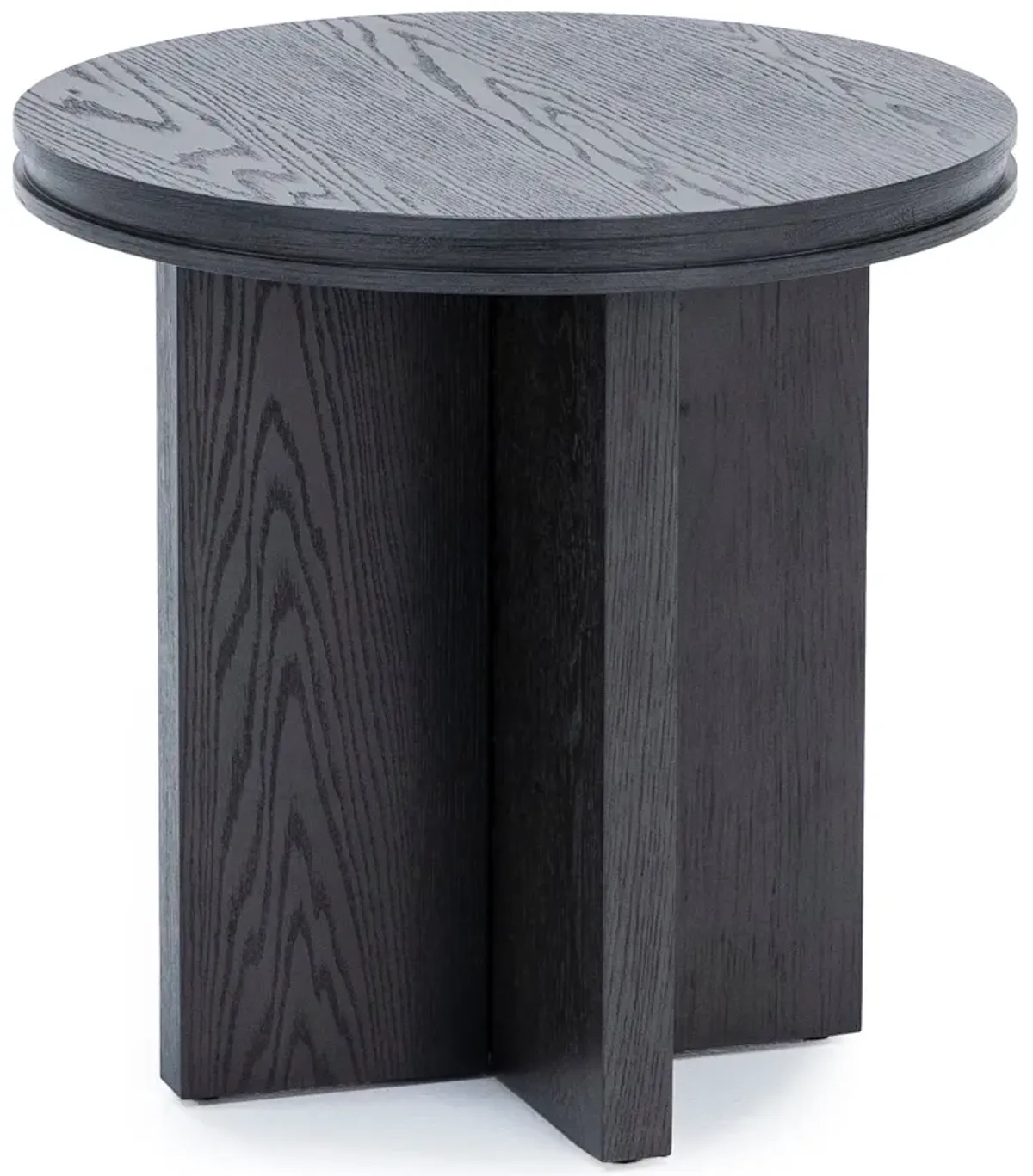 Waterfall Ebony Round End Table