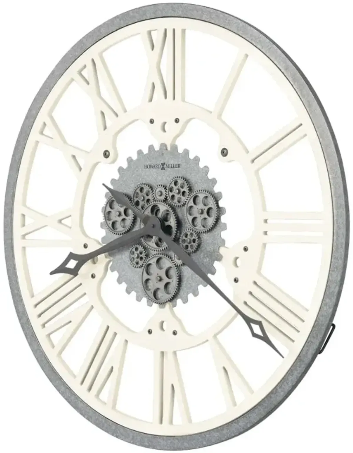 Howard Miller White Metal Gears Wall Clock 32" Round