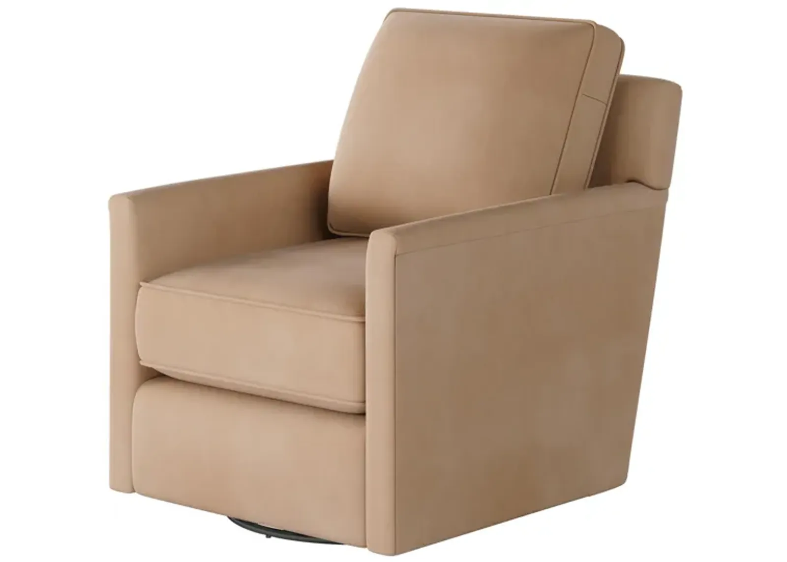 Fawn Swivel Glider Accent Chair in Blush