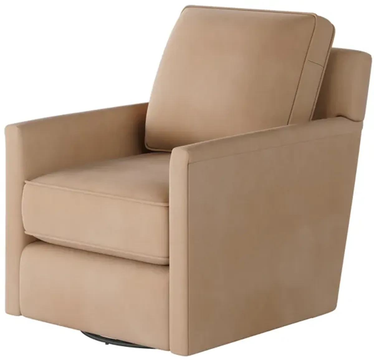 Fawn Swivel Glider Accent Chair in Blush