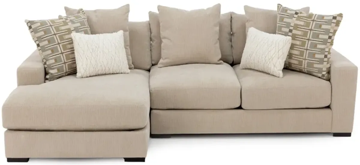 Lombardy 2-Pc. Chaise Sofa Left-Facing In Oat