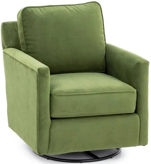 Fawn Swivel Glider Accent Chair in Forrest