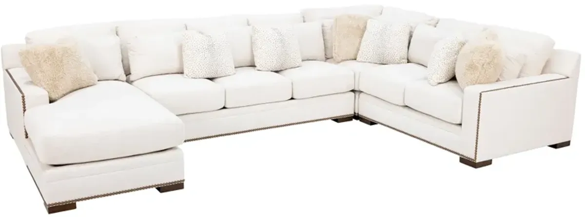 California 4-Pc. Sectional In Rover Snow In Left-Facing