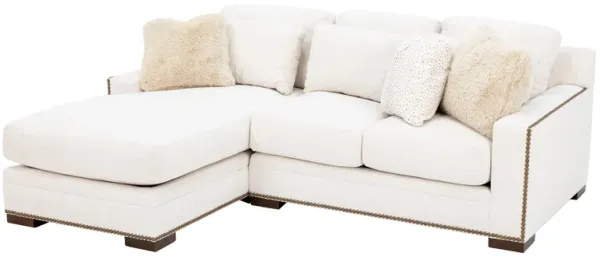 California 2-Pc. Chaise Sofa In Rover Snow In Left-Facing