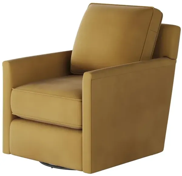 Fawn Swivel Glider Accent Chair in Harvest
