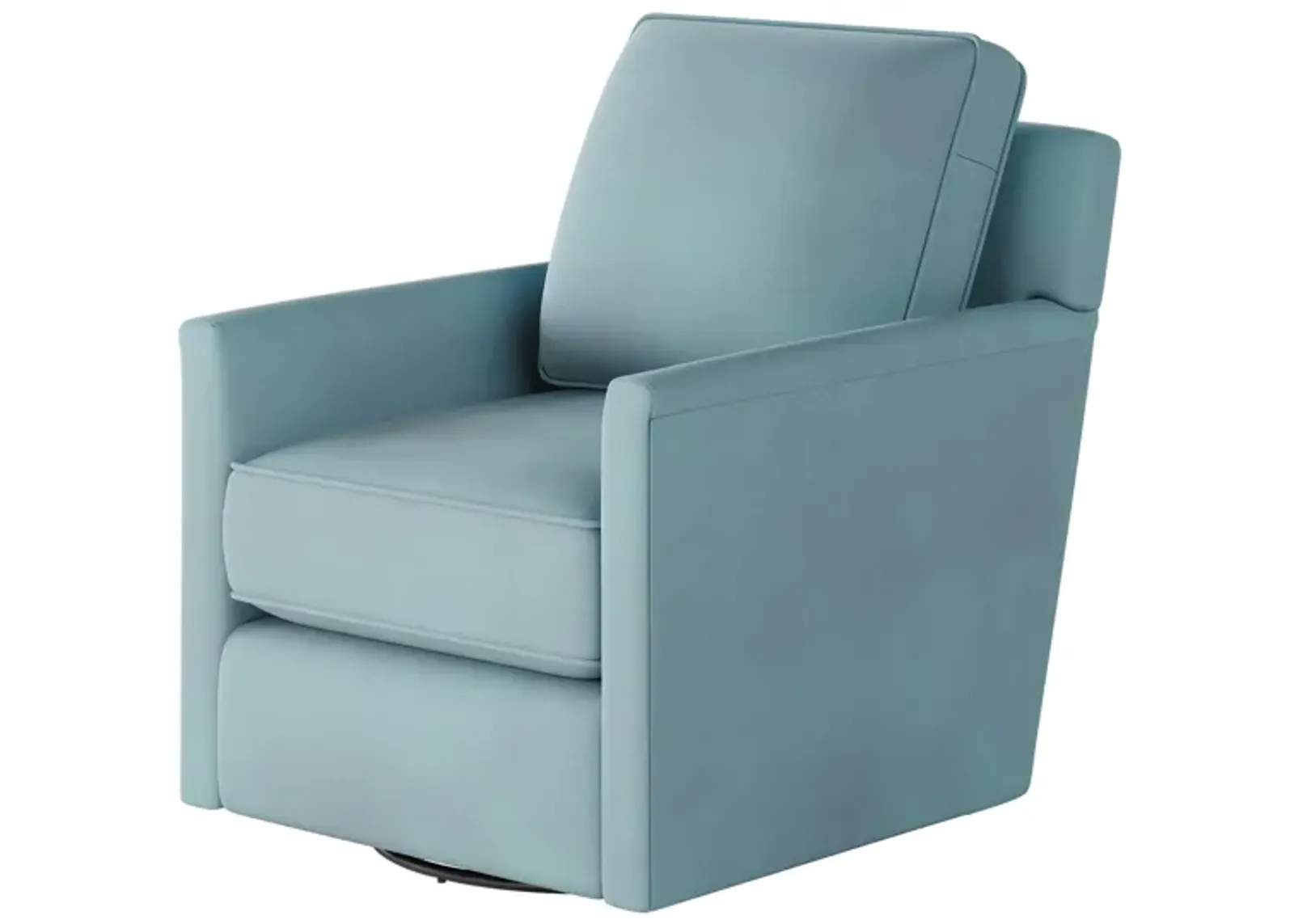 Fawn Swivel Glider Accent Chair in Skylight