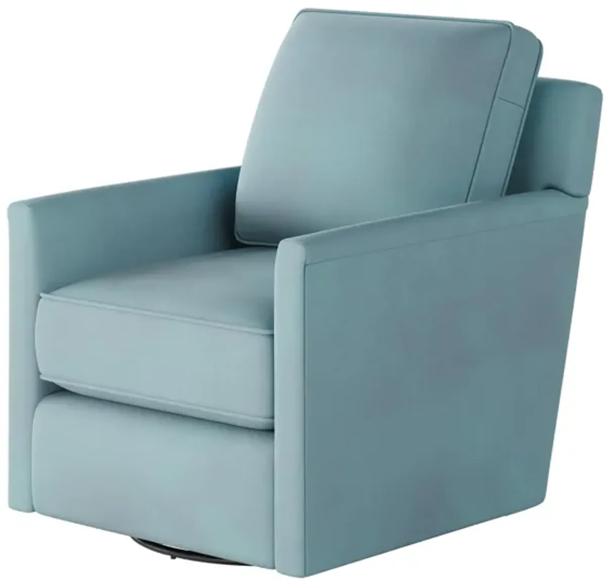 Fawn Swivel Glider Accent Chair in Skylight