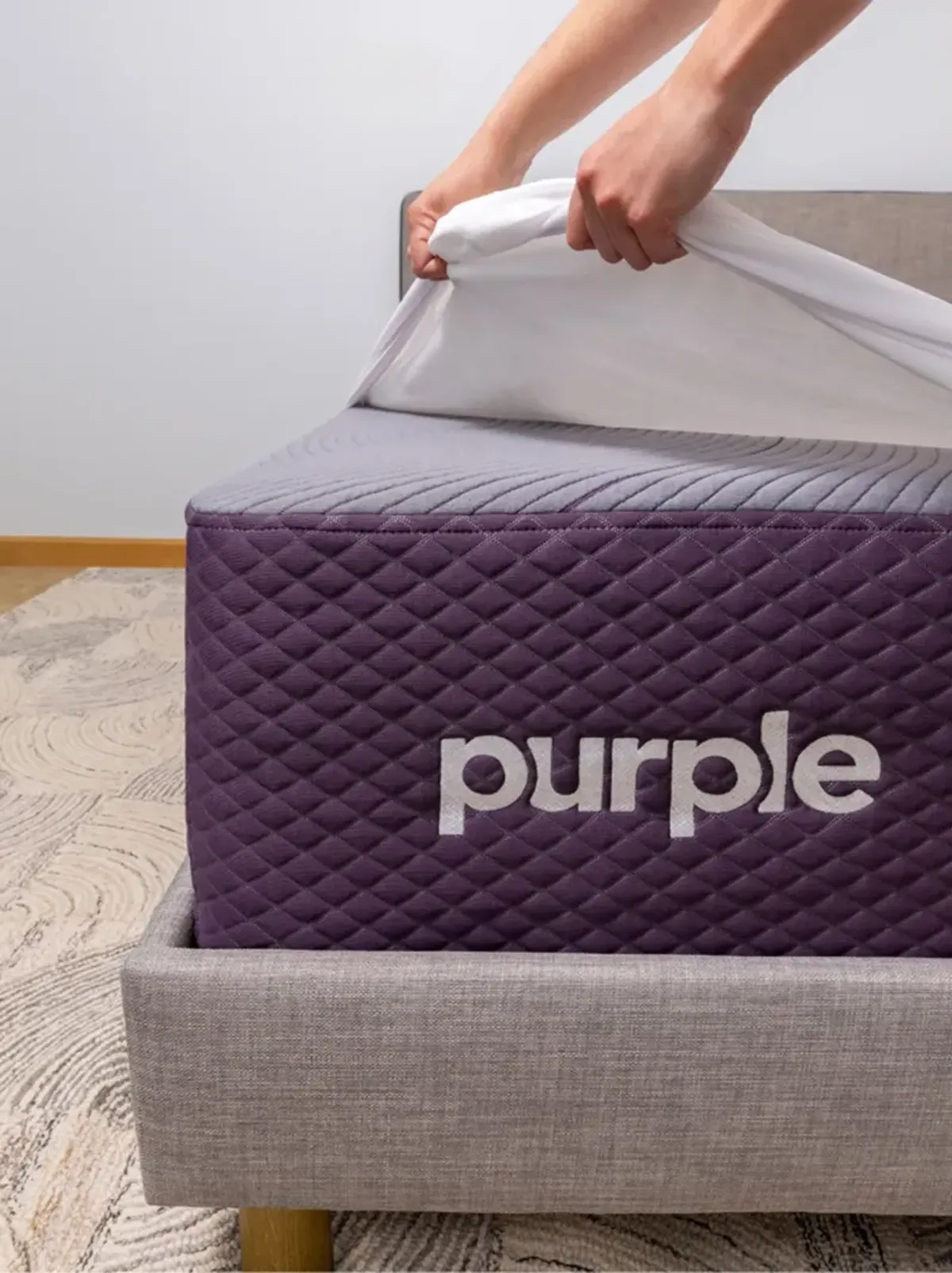 Purple Waterproof King Mattress Protector