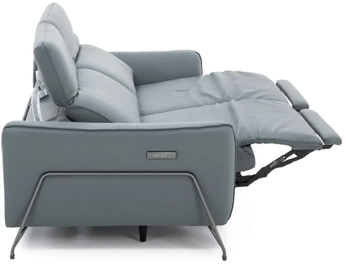 Axl Leather Power Headrest Reclining Sofa