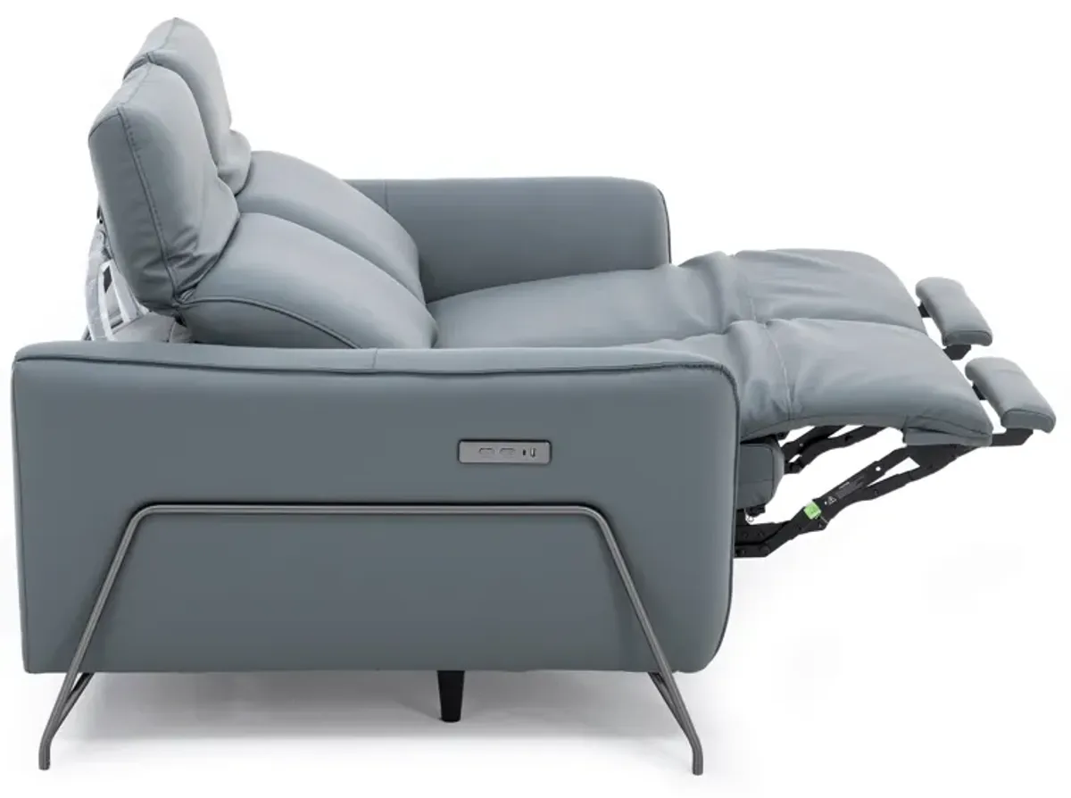 Axl Leather Power Headrest Reclining Loveseat