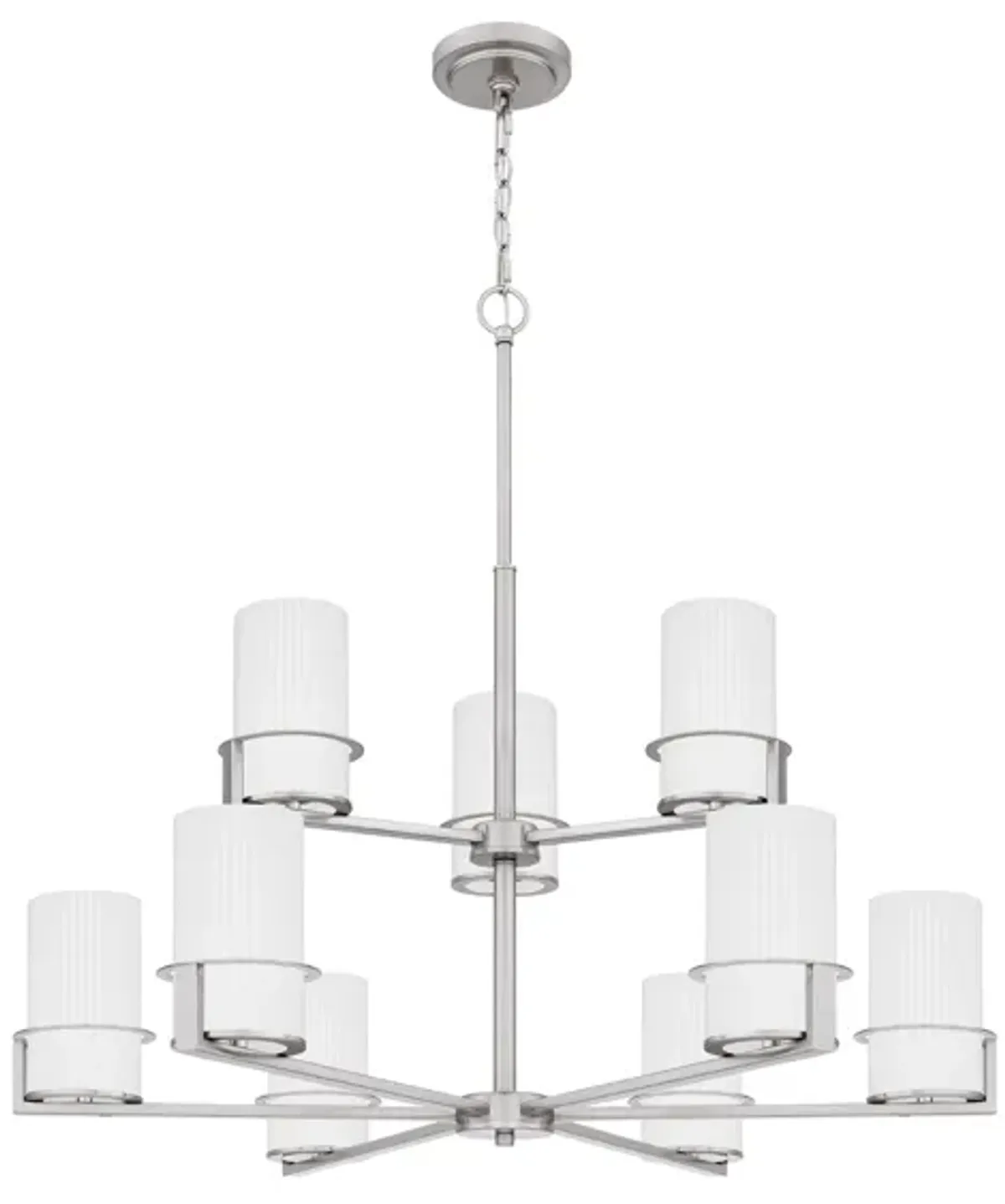 Seymoure Brushed Nickel Chandelier 30.5" X 32.5" X 32.5"D