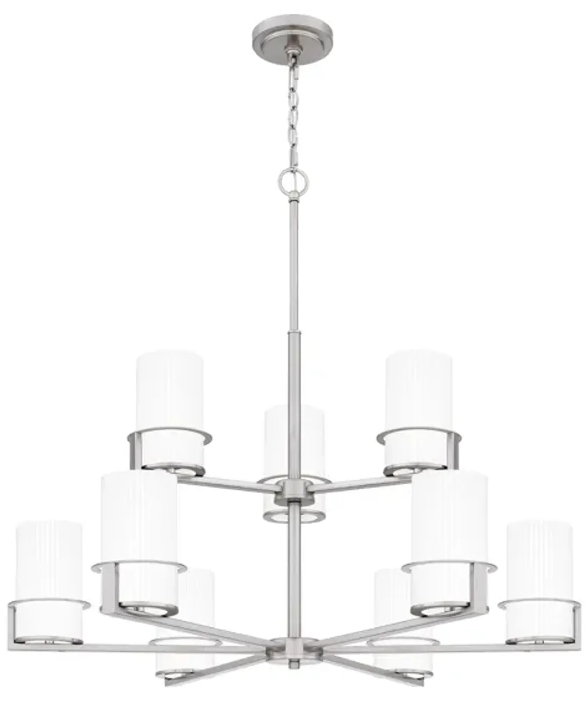 Seymoure Brushed Nickel Chandelier 30.5" X 32.5" X 32.5"D