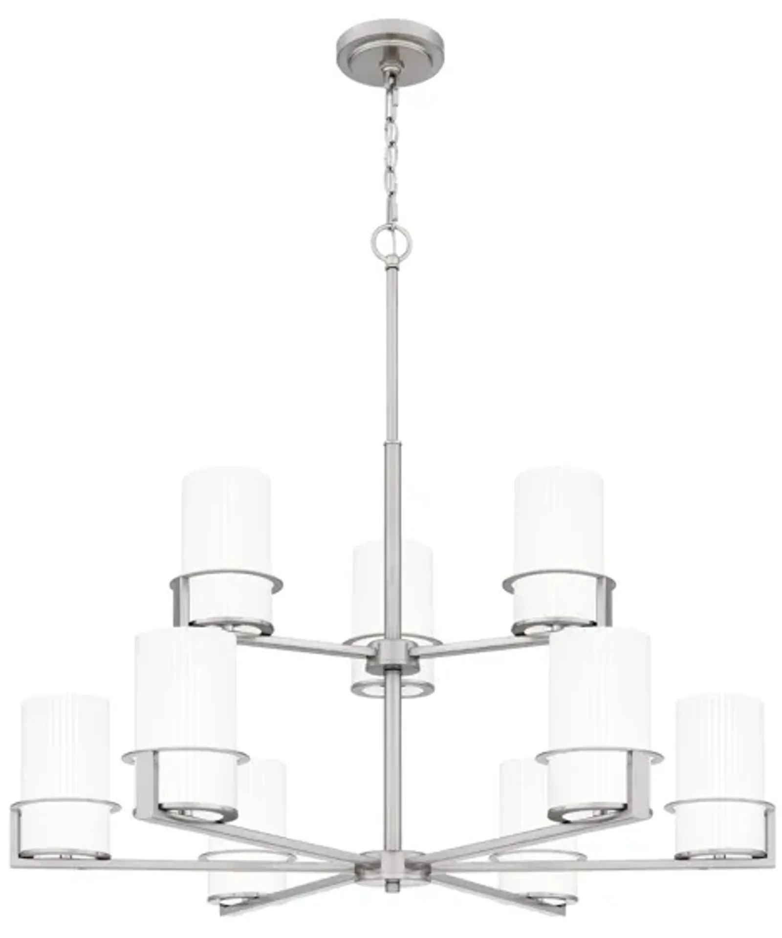 Seymoure Brushed Nickel Chandelier 30.5" X 32.5" X 32.5"D