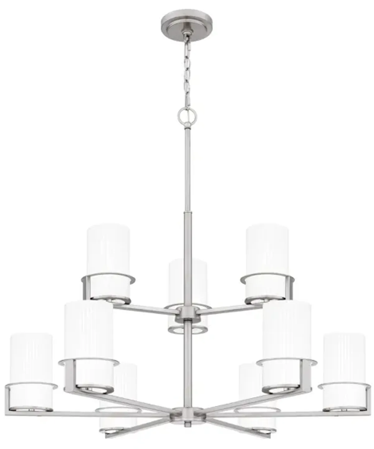 Seymoure Brushed Nickel Chandelier 30.5" X 32.5" X 32.5"D