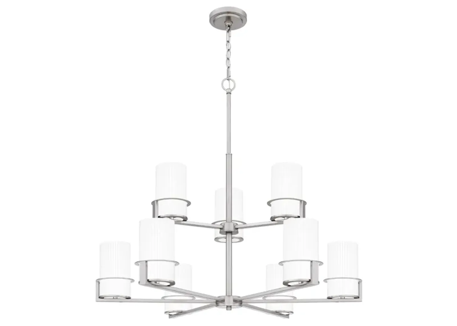 Seymoure Brushed Nickel Chandelier 30.5" X 32.5" X 32.5"D