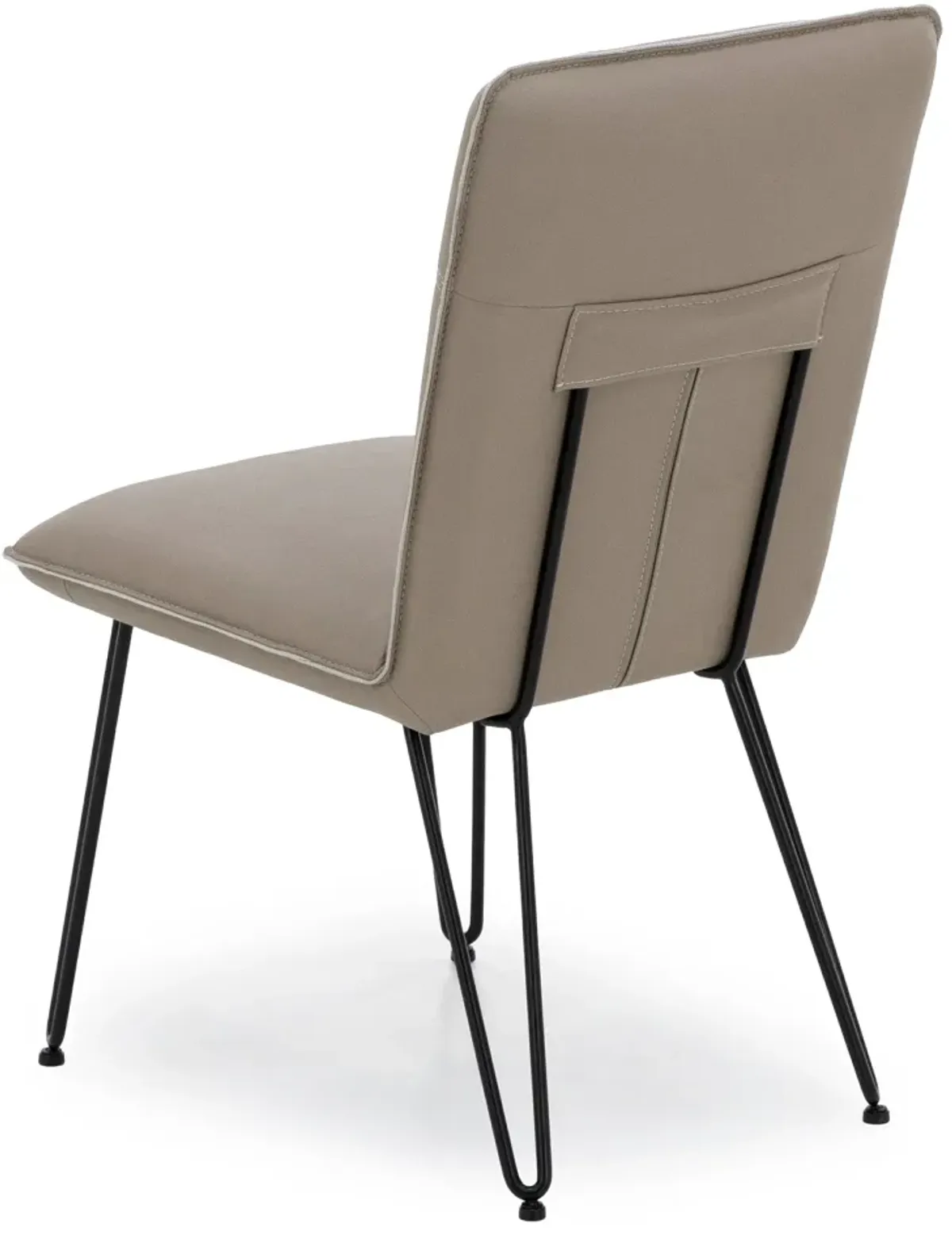 One Collection Jordan Side Chair In Synthetic Leather Taupe
