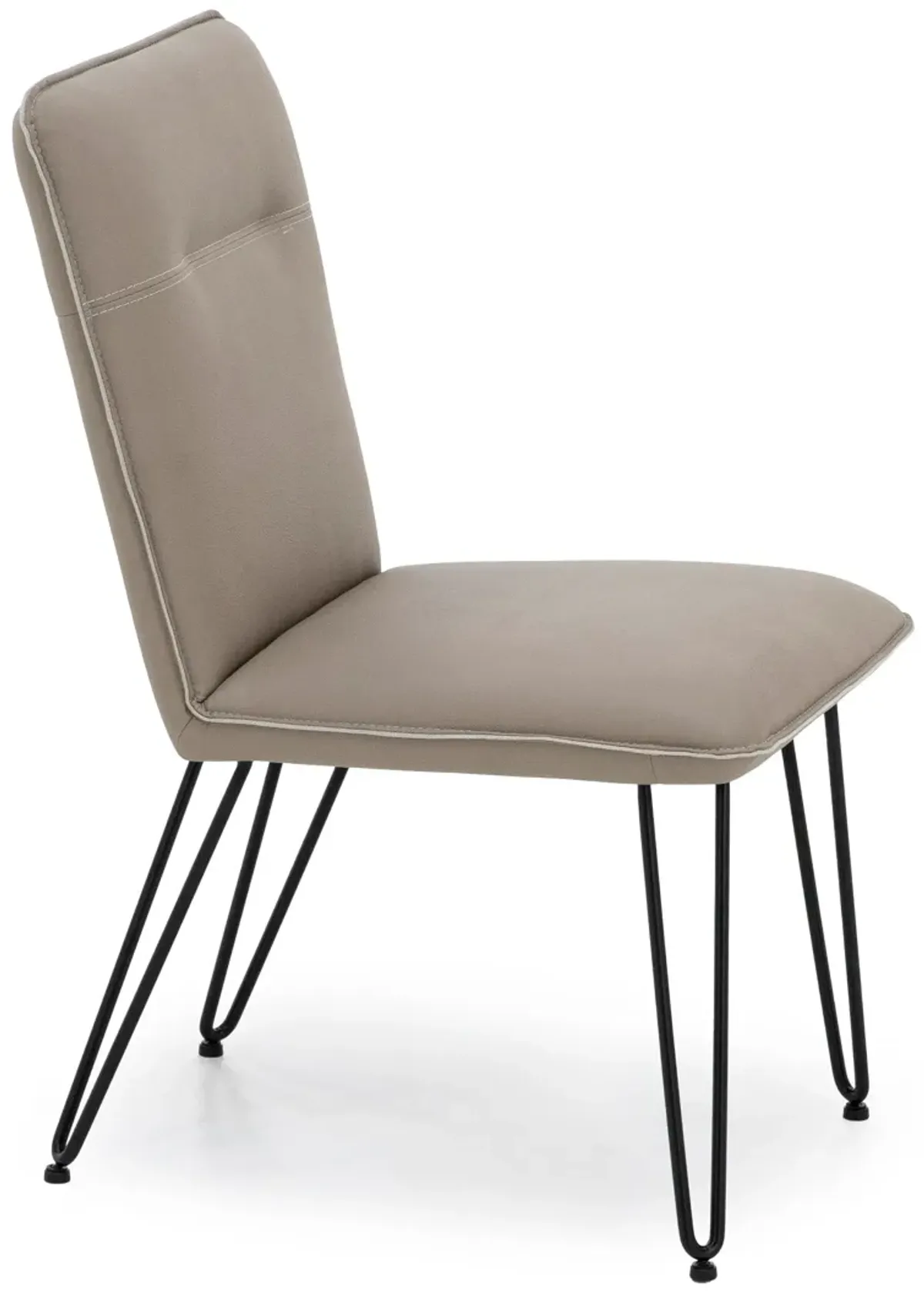 One Collection Jordan Side Chair In Synthetic Leather Taupe