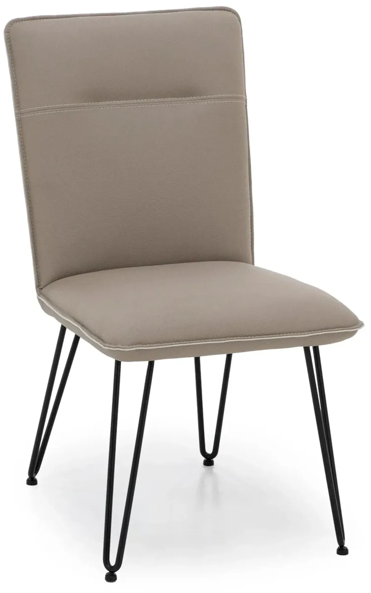 One Collection Jordan Side Chair In Synthetic Leather Taupe
