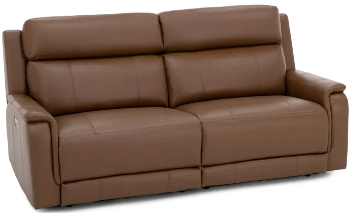 Elizabeth Power Headrest Zero Gravity Reclining Sofa in Saddle