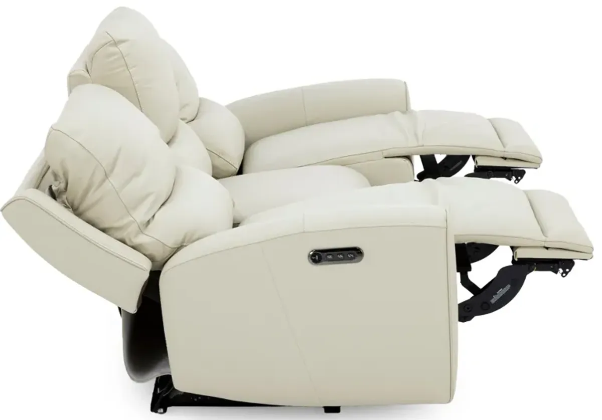 Fisher Leather Fully Loaded Reclining Sofa