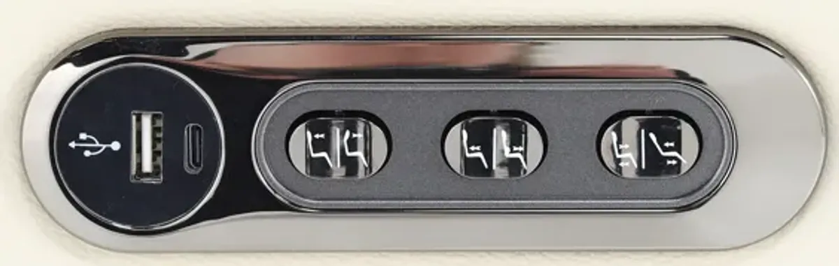 Fisher Leather Fully Loaded Reclining Sofa