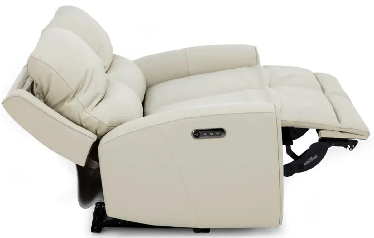 Fisher Leather Fully Loaded Reclining Loveseat