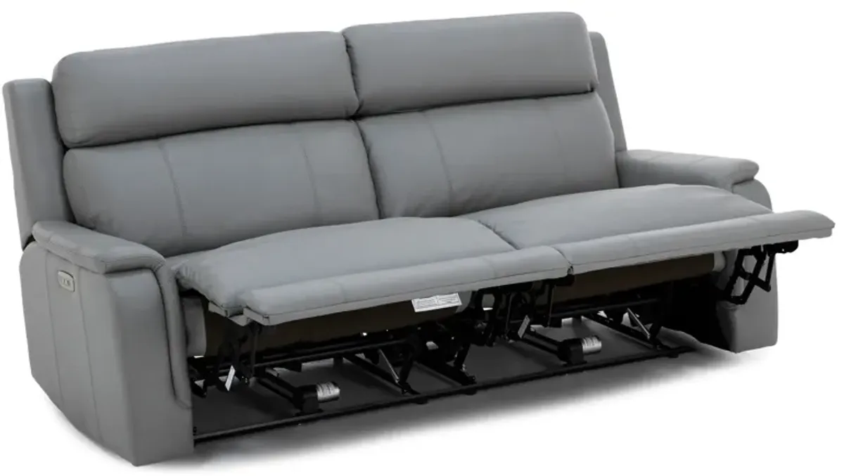 Elizabeth Power Headrest Zero Gravity Reclining Sofa in Smoke