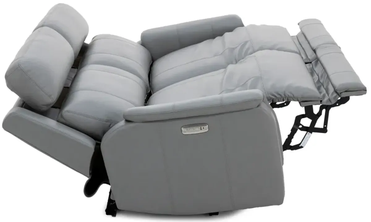 Elizabeth Power Headrest Zero Gravity Reclining Sofa in Smoke