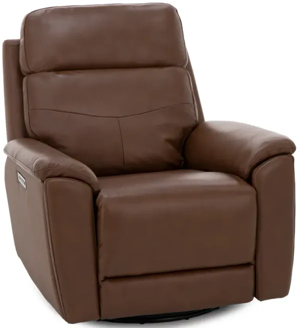 Flexsteel Perfect Match Refined Leather Fully Loaded Swivel Glider Recliner
