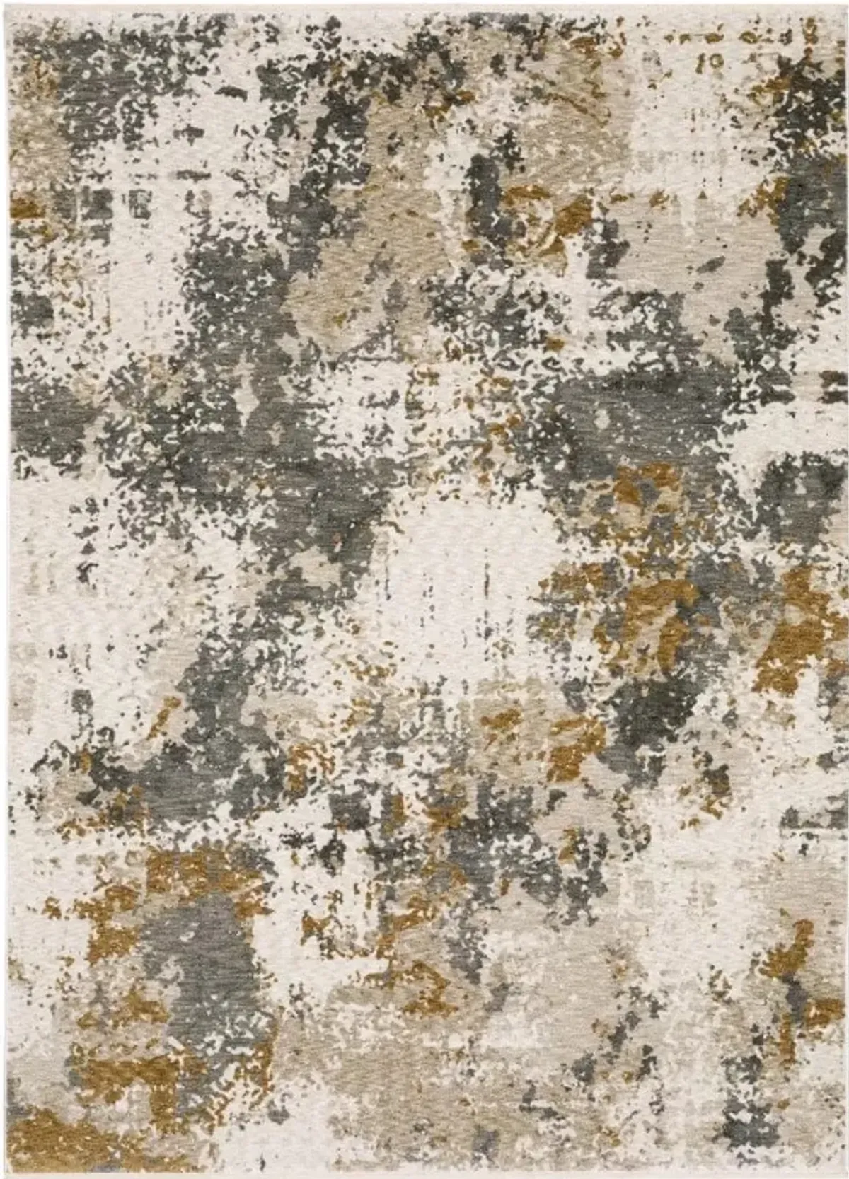 Hayden Beige/Grey/Caramel Abstract Area Rug 5'3"W x 7'6"L