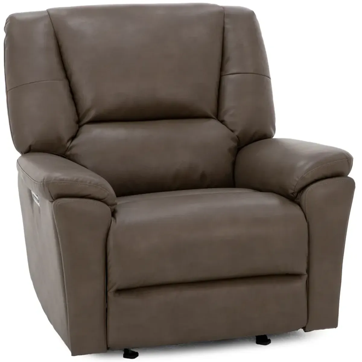 Flexsteel Perfect Match Plush Fully Loaded Glider Recliner in Smoke