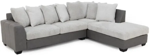 Clare 2-Pc. Sectional In Bixworth Alloy In Right-Facing