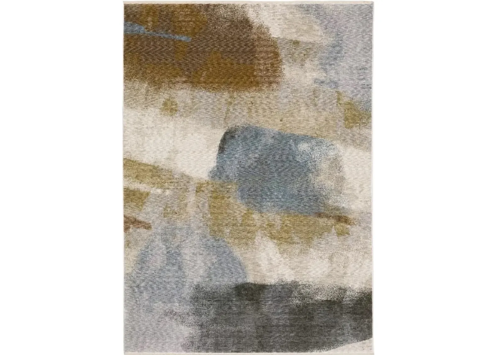 Hayden Beige/Blue/Brown Abstract Area Rug 7'10"W x 10'10"L