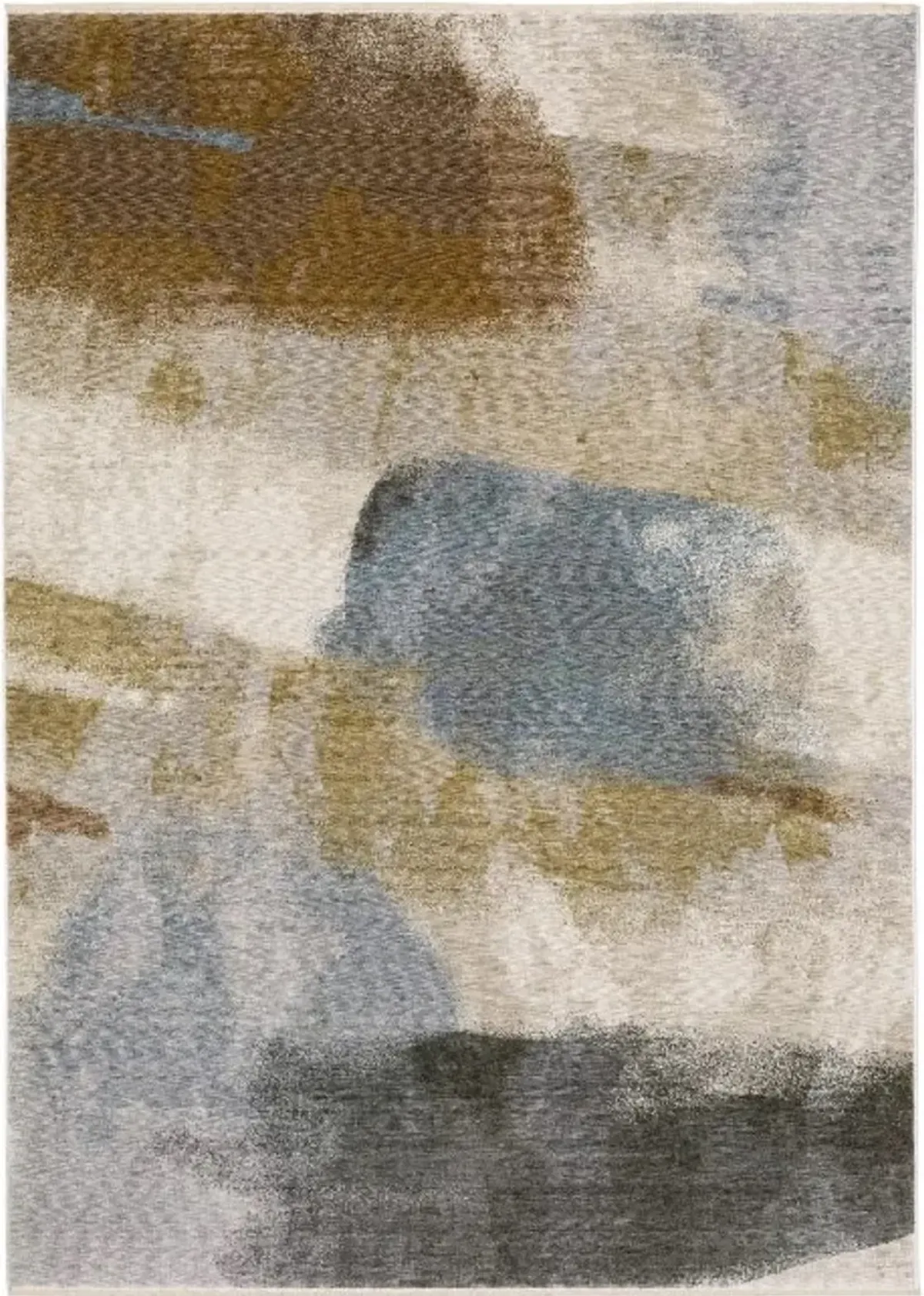 Hayden Beige/Blue/Brown Abstract Area Rug 7'10"W x 10'10"L