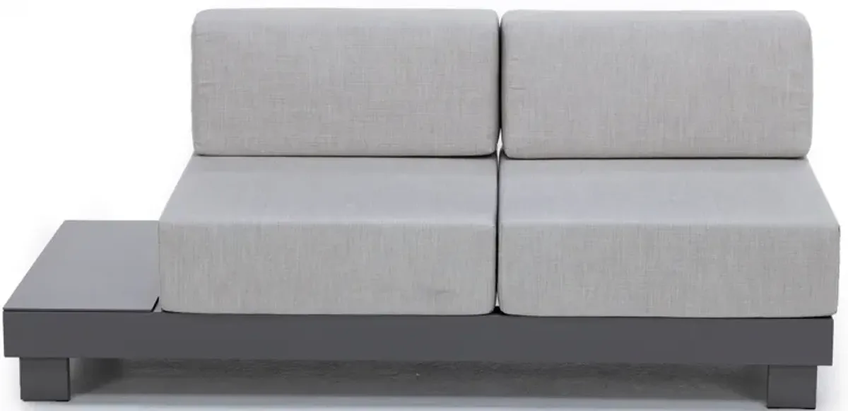 Urban Right Table Loveseat in Storm with Echo Ash Cushion