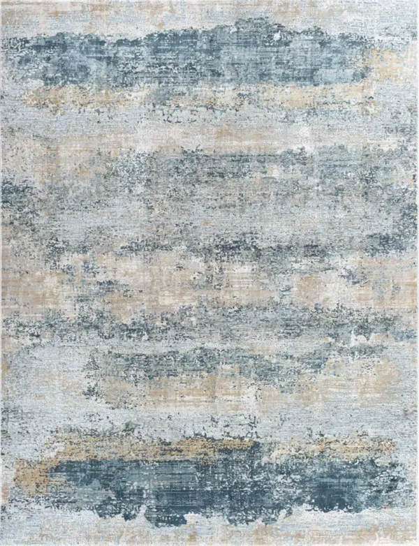 Brunswick Blue/Taupe Area Rug 7'10"W x 10'3"L