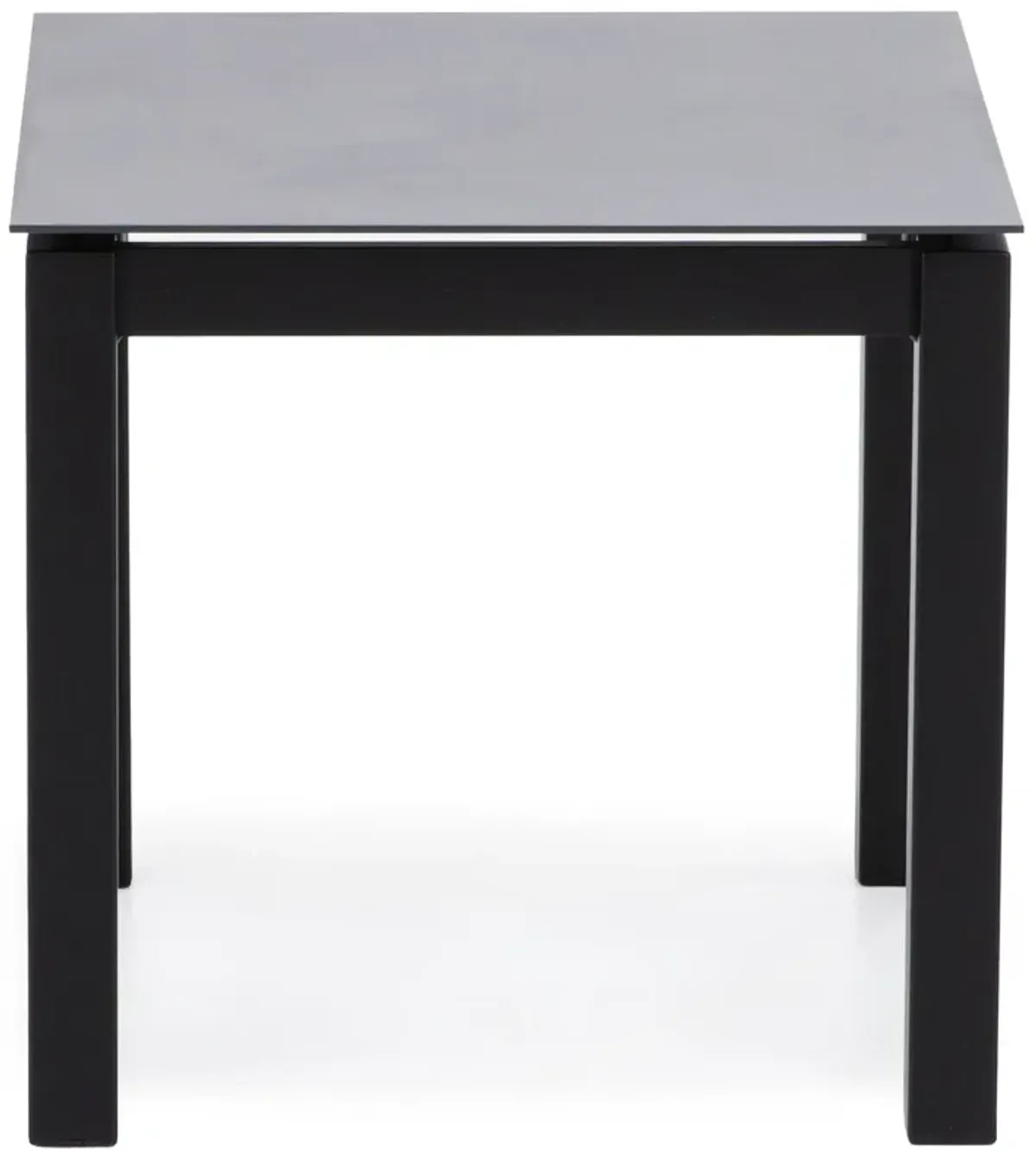 Mode Square End Table in Onyx with Carbon Top
