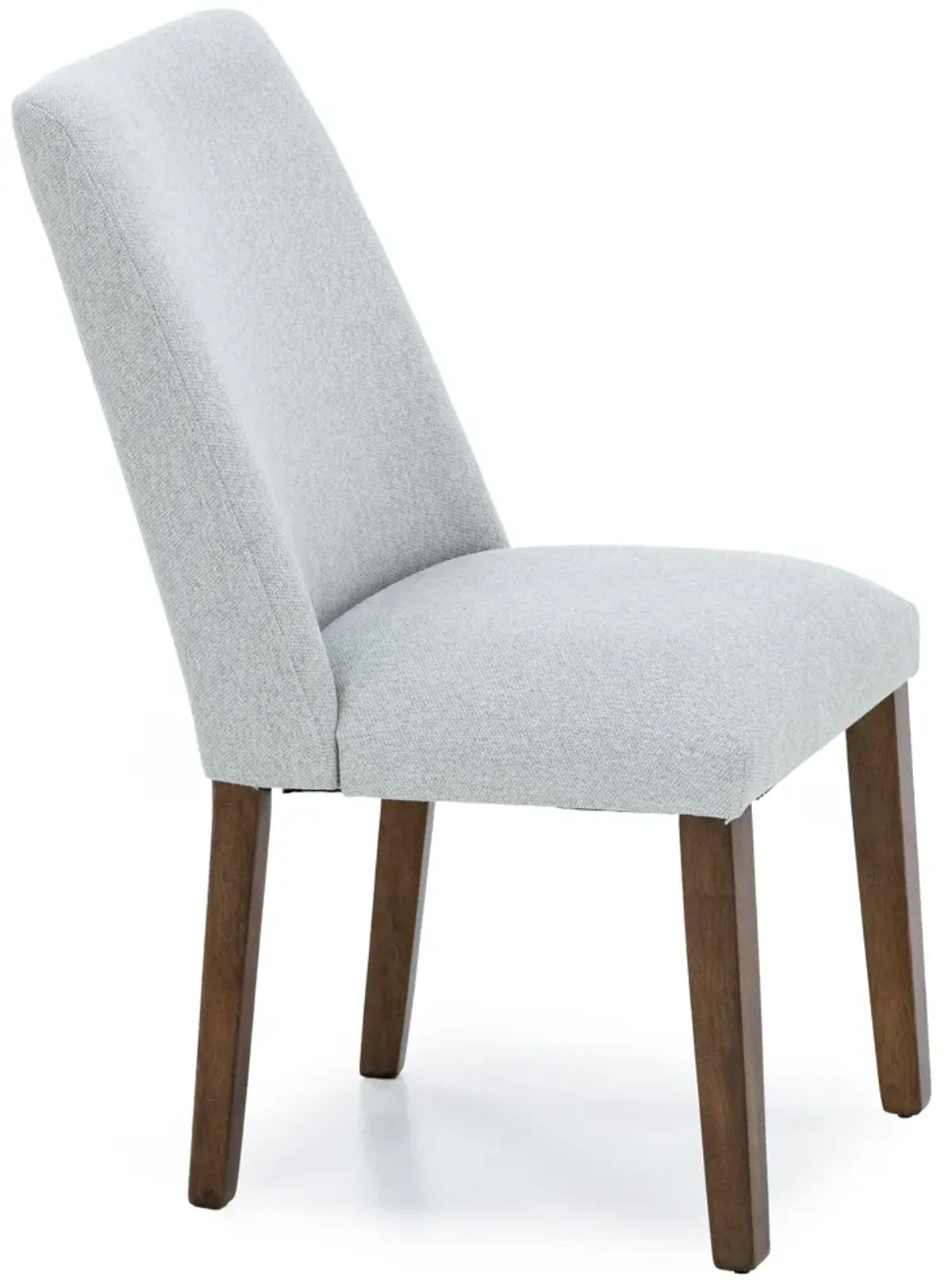 Emma Upholstered Side Chair In Light Gray Polyester