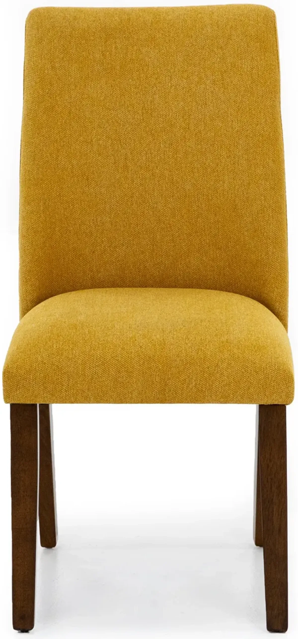 Emma Upholstered Side Chair In Mustard Polyester