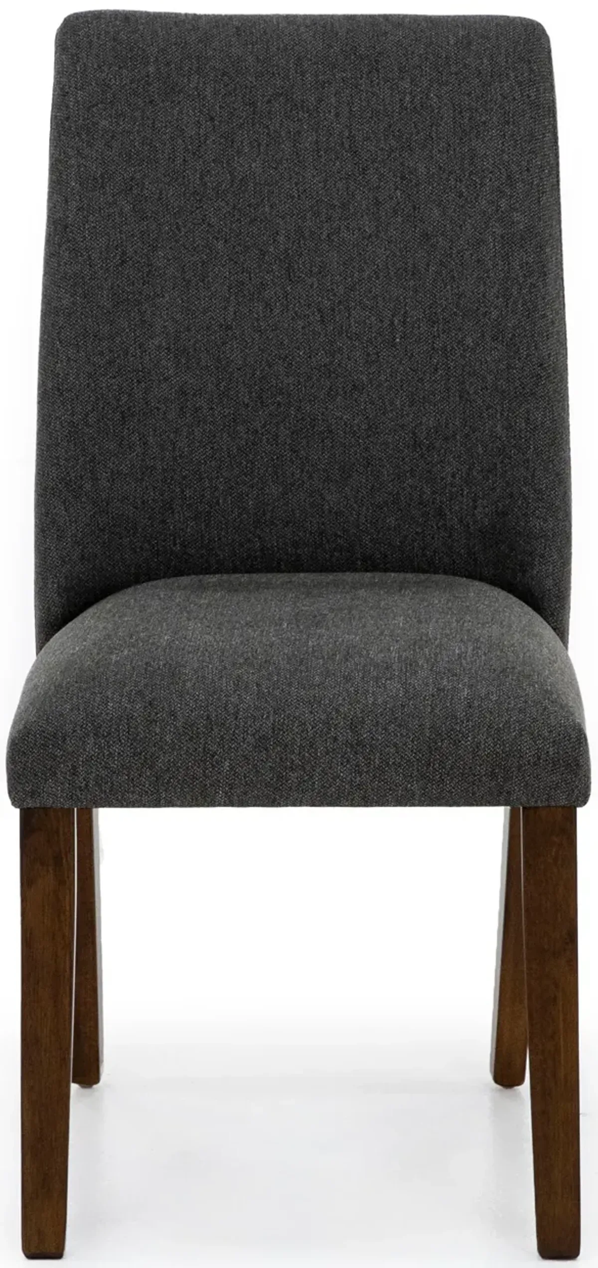 Emma Upholstered Side Chair In Charcoal Polyester
