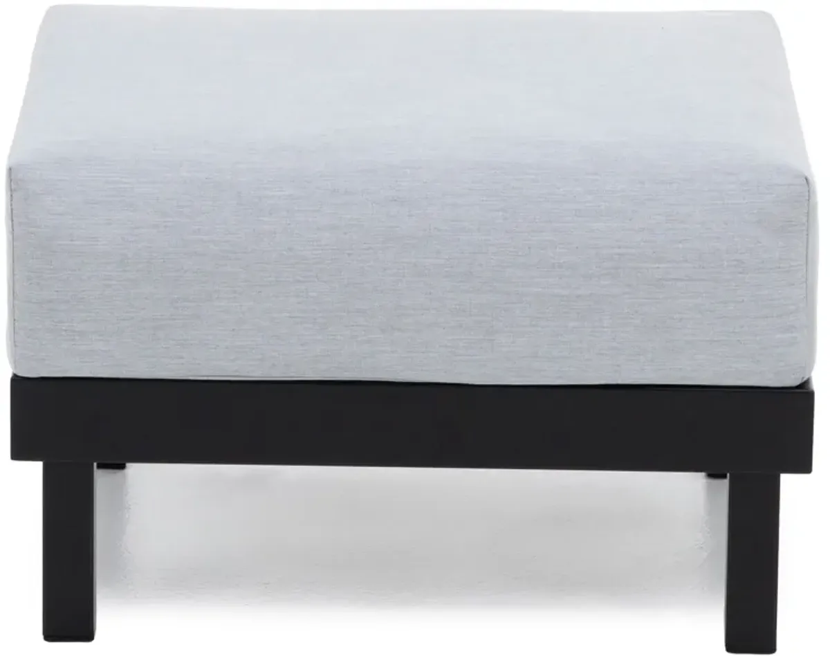 Elements Onyx/Canvas Granite Cushion Ottoman