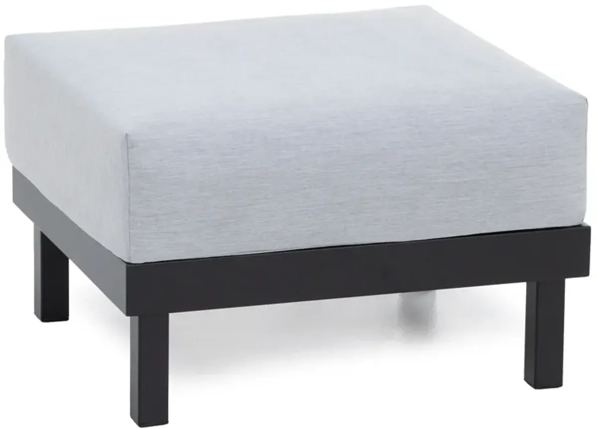 Elements Onyx/Canvas Granite Cushion Ottoman