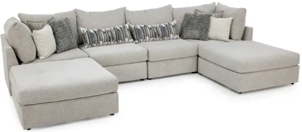 Harley 6-Pc. Modular With Chaise In Prinsloo Whitewash