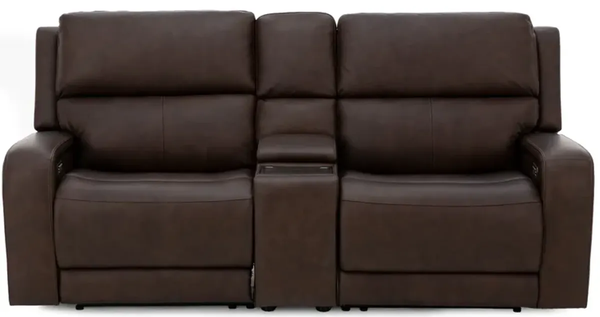 Flexsteel Harbor 3-Pc. Fully Loaded Reclining Console Loveseat With Heat and Massage