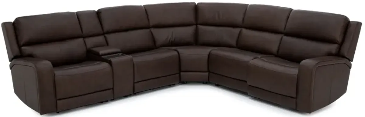 Flexsteel Harbor 6-Pc. Fully Loaded Reclining Modular With Heat and Massage