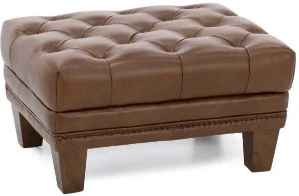 Westchester Leather Tufted Ottoman